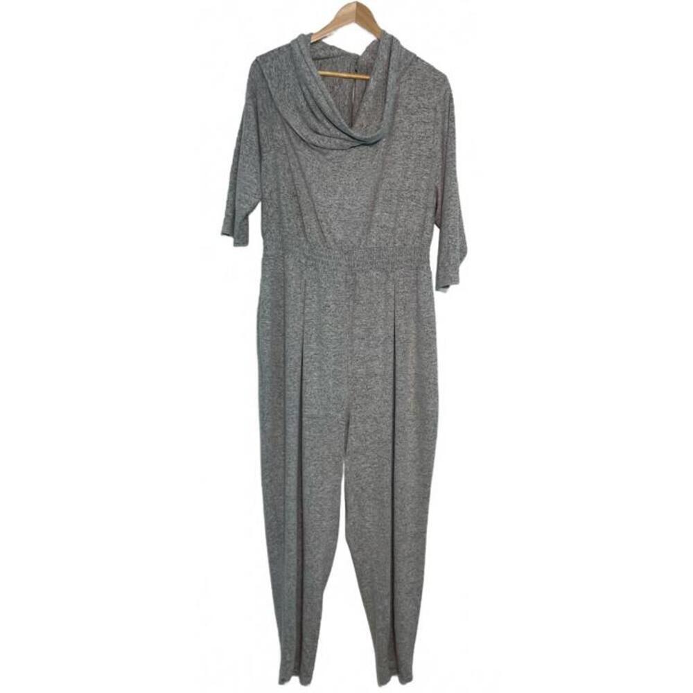 Lane Bryant Women’s Gray Cowl Neck Jumpsuit, Size 18/20